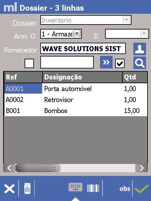 Mobile Logistic ecrã - Wave Solutions